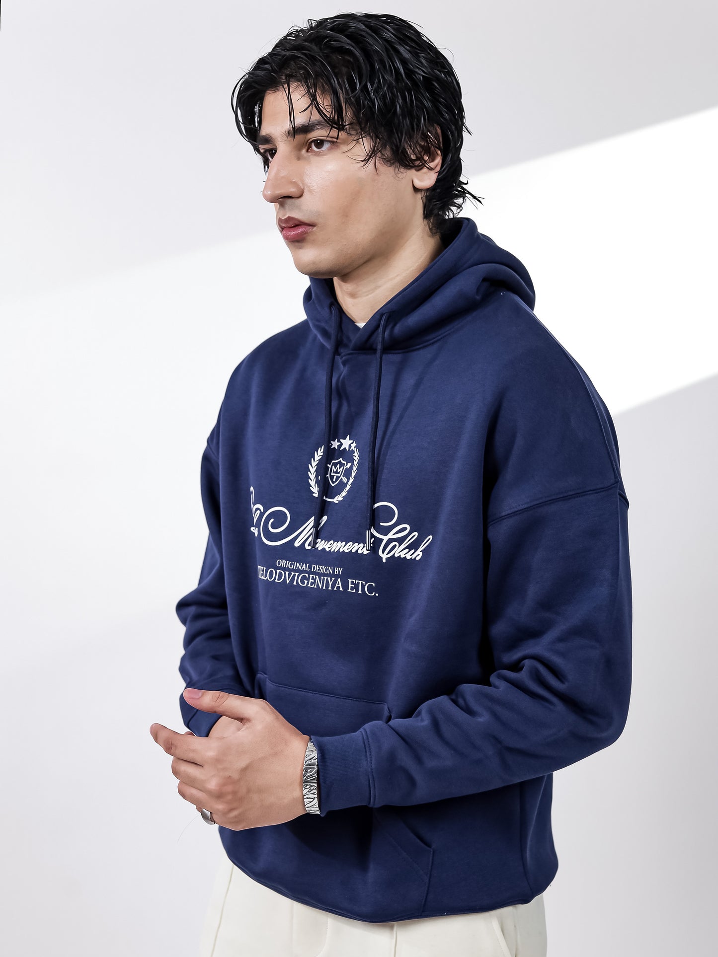 Navy Graphic Hoodie