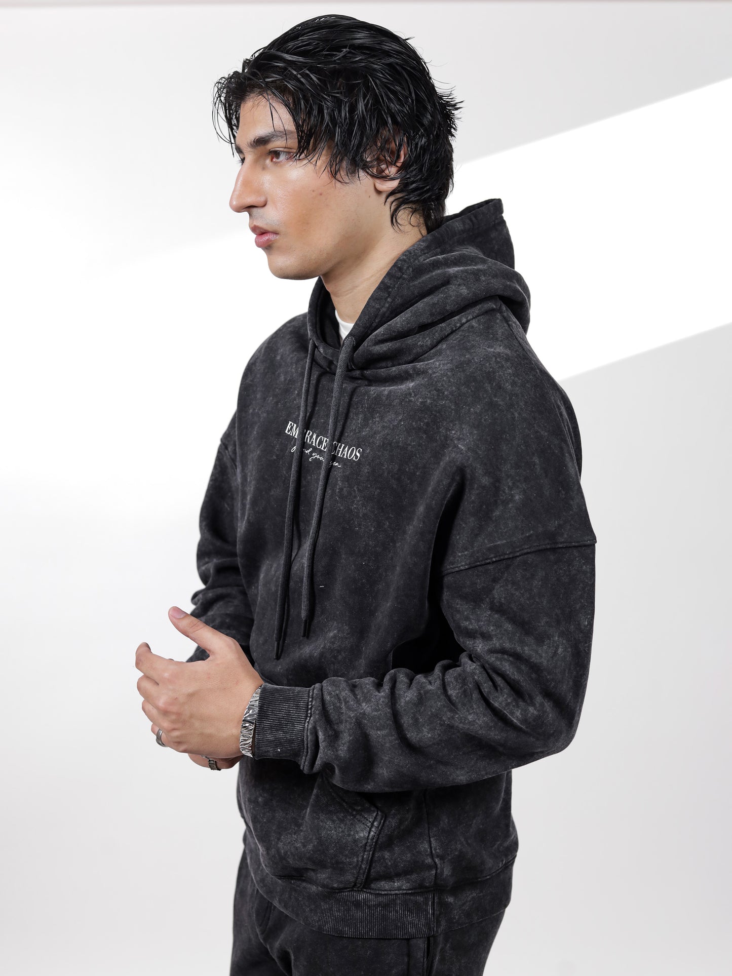 Acid Wash Graphic Hoodie