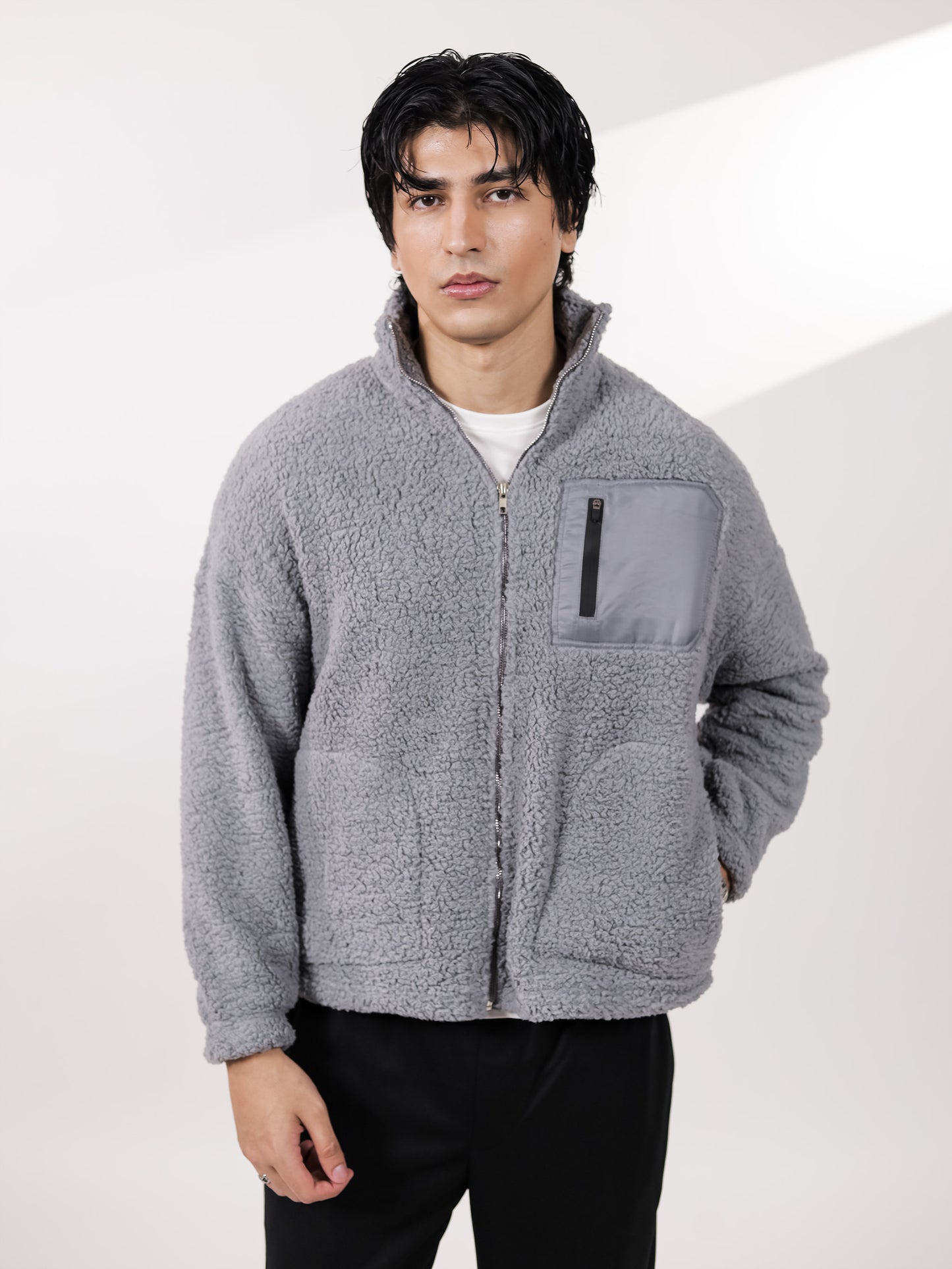Grey Sherpa Jacket