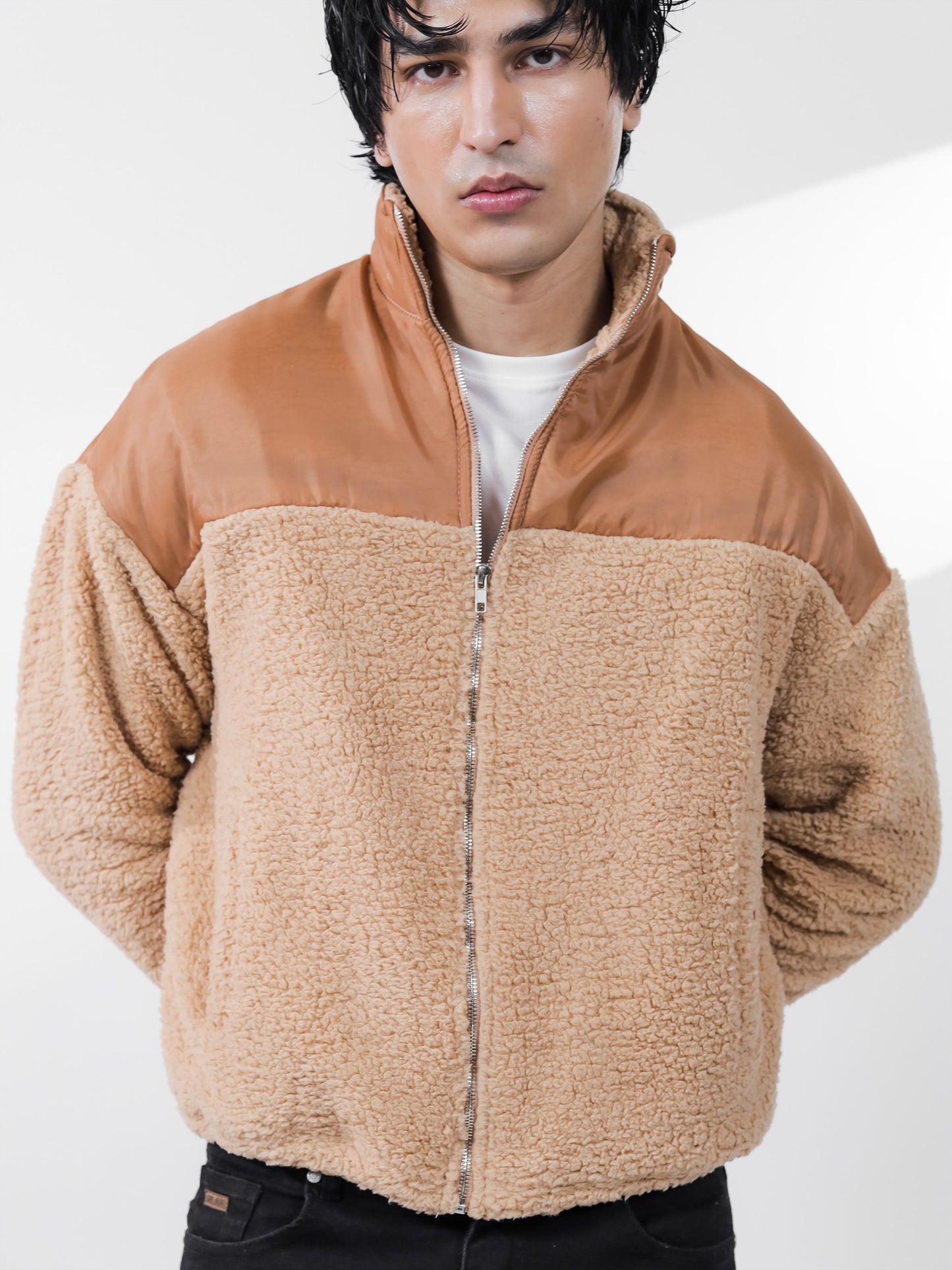 Beige Sherpa Jacket