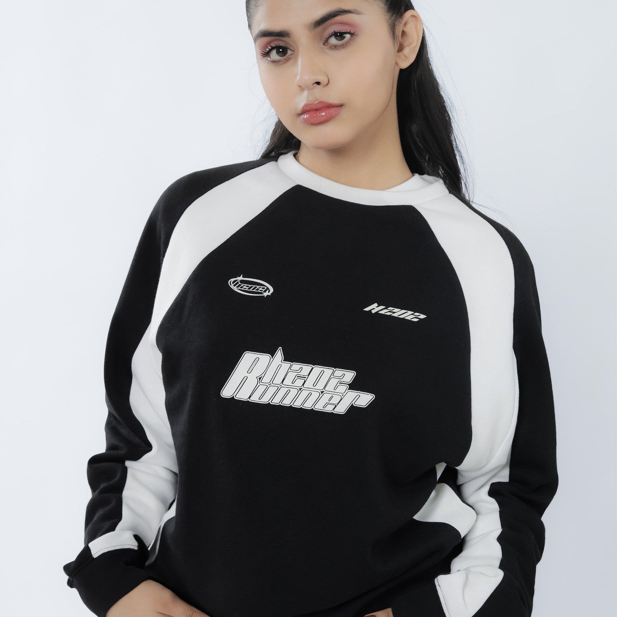 Black & White Racer Sweatshirt
