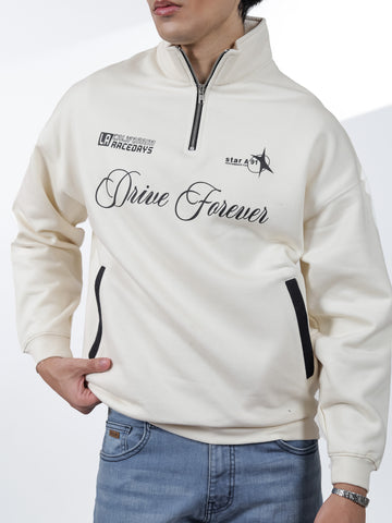 Off White Quarter Zipper