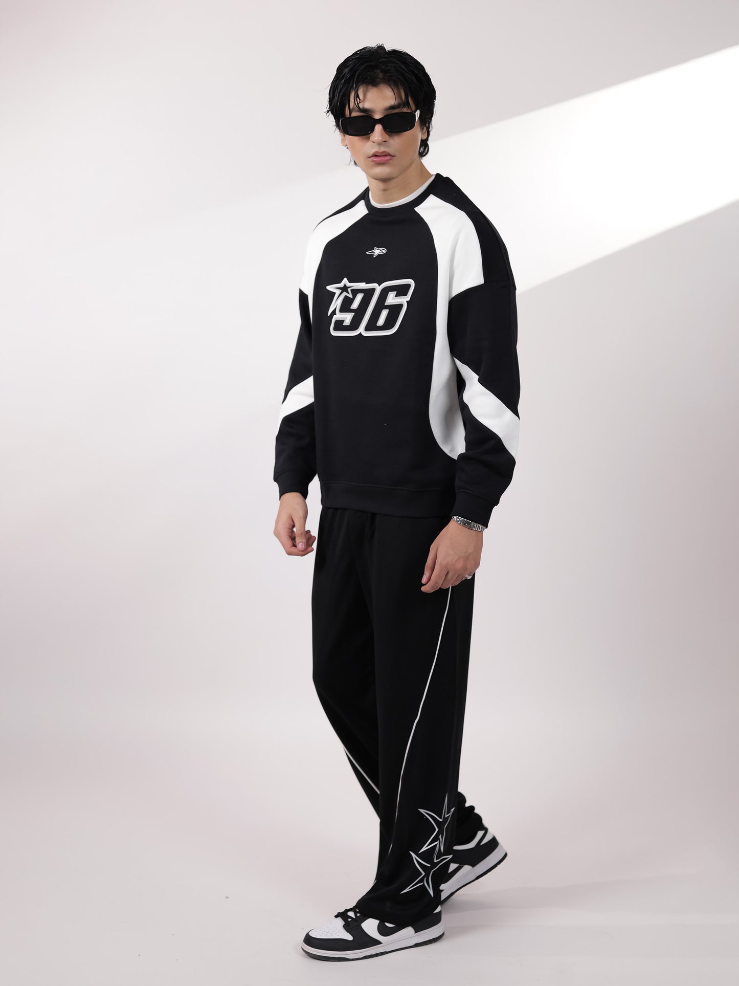 Black & White Racer Digit Sweatshirt