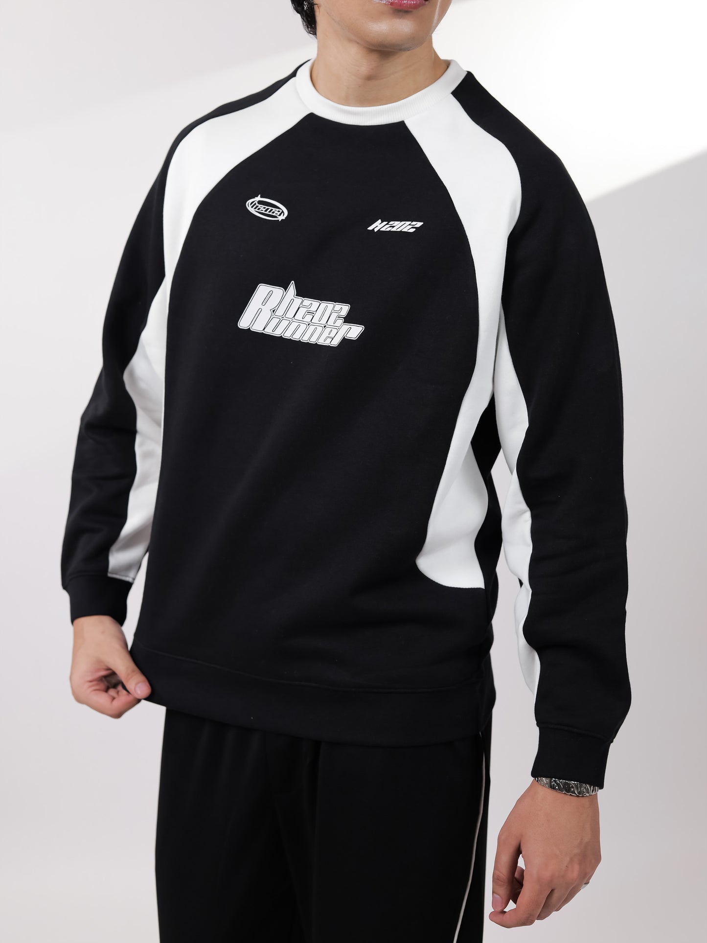 Black & White Racer Sweatshirt