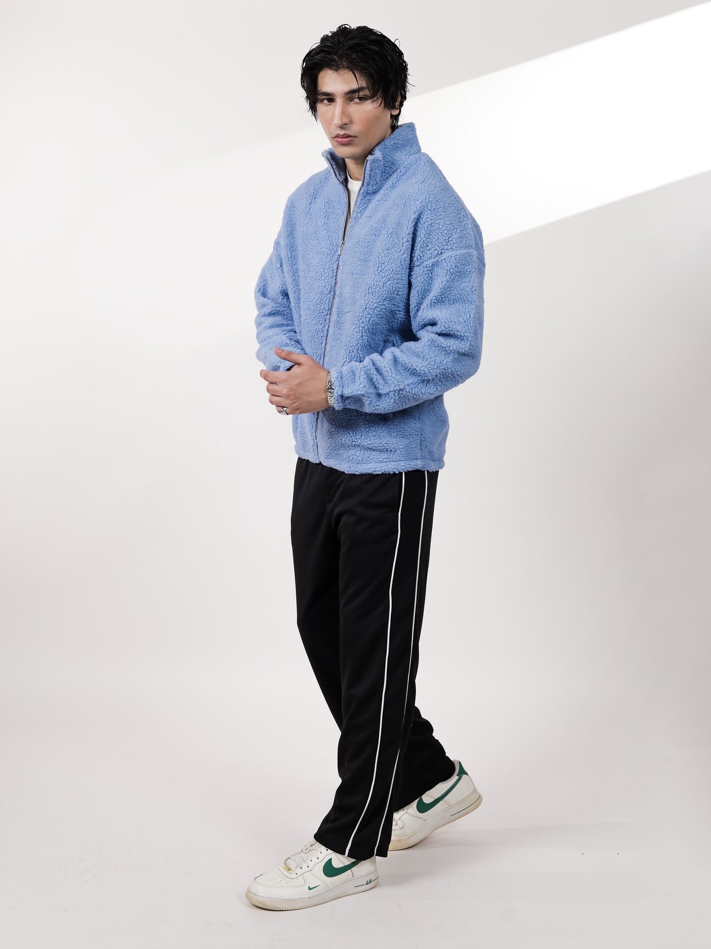 Sky Blue Sherpa Jacket