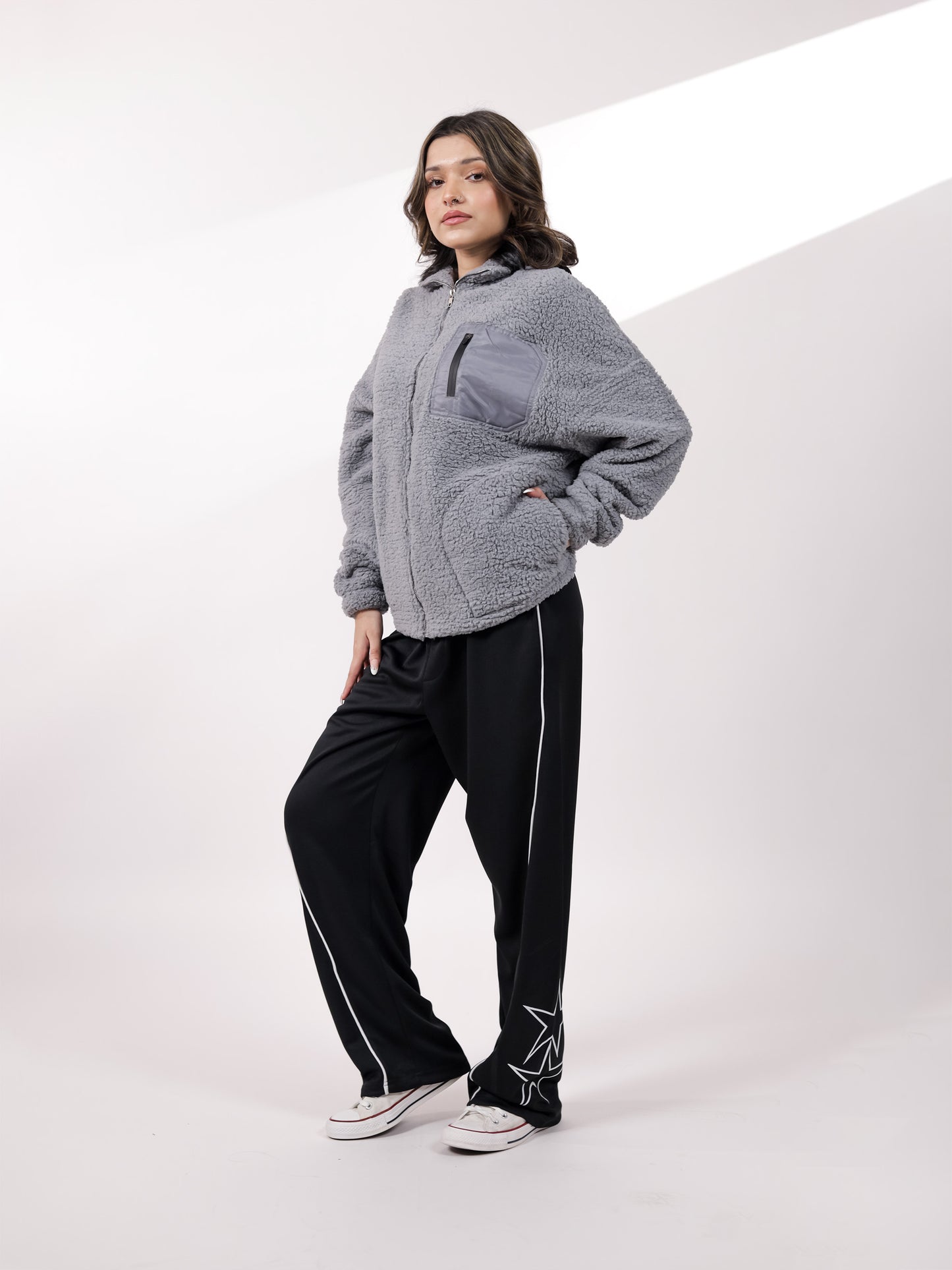 Grey Sherpa Jacket