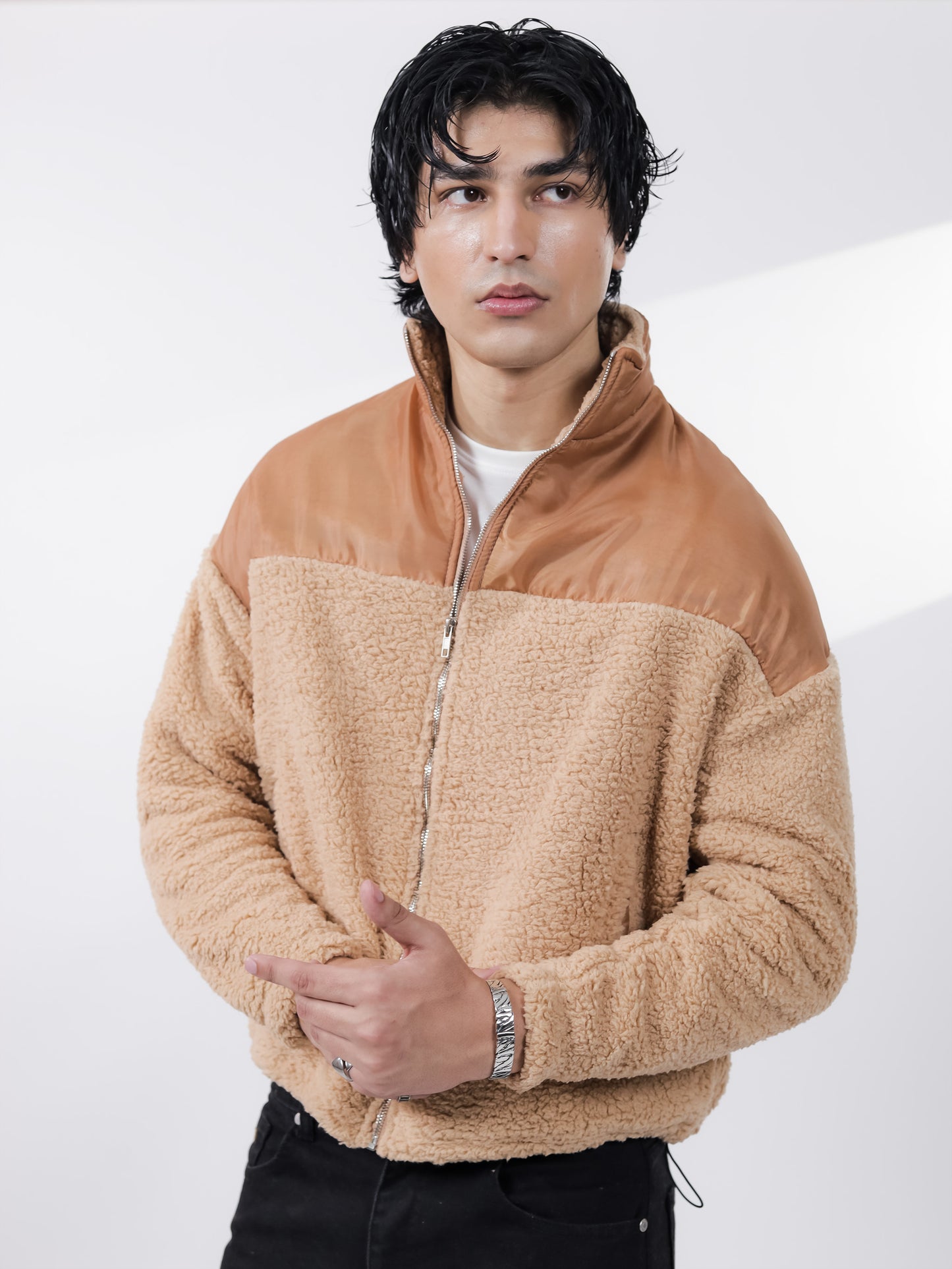 Beige Sherpa Jacket