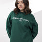 Royal Green Graphic Sweatshirt