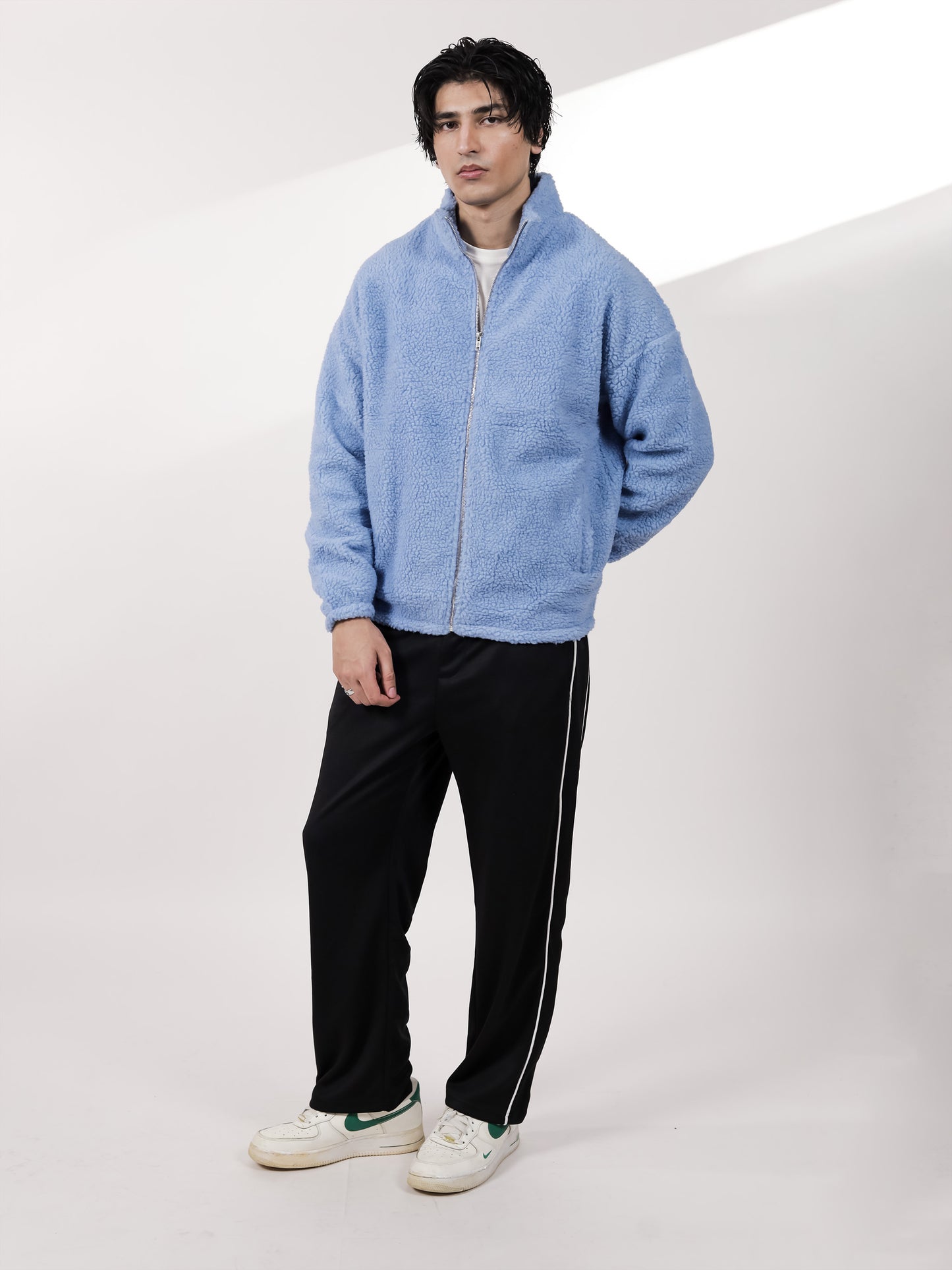 Sky Blue Sherpa Jacket
