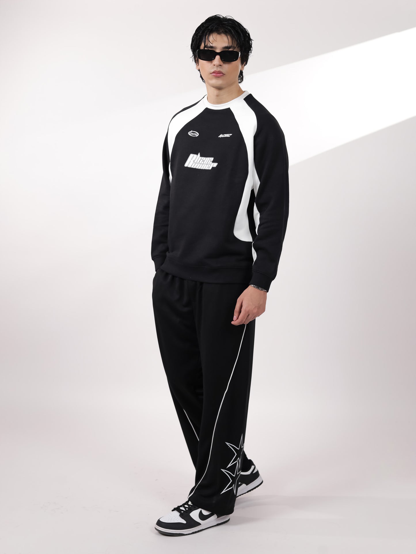 Black & White Racer Sweatshirt