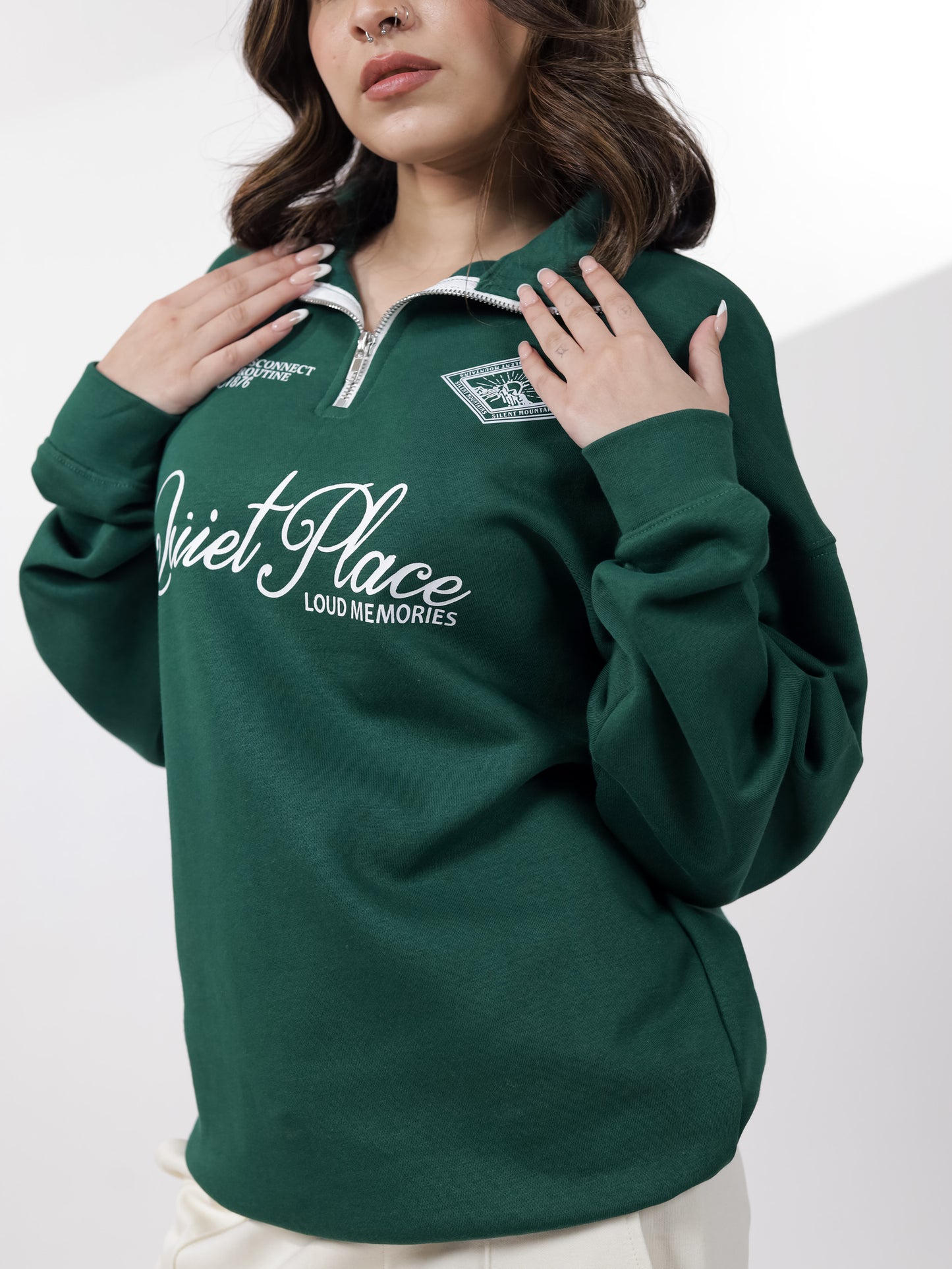 Green Quarter Zipper