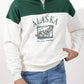 Beige & Green Quarter zipper