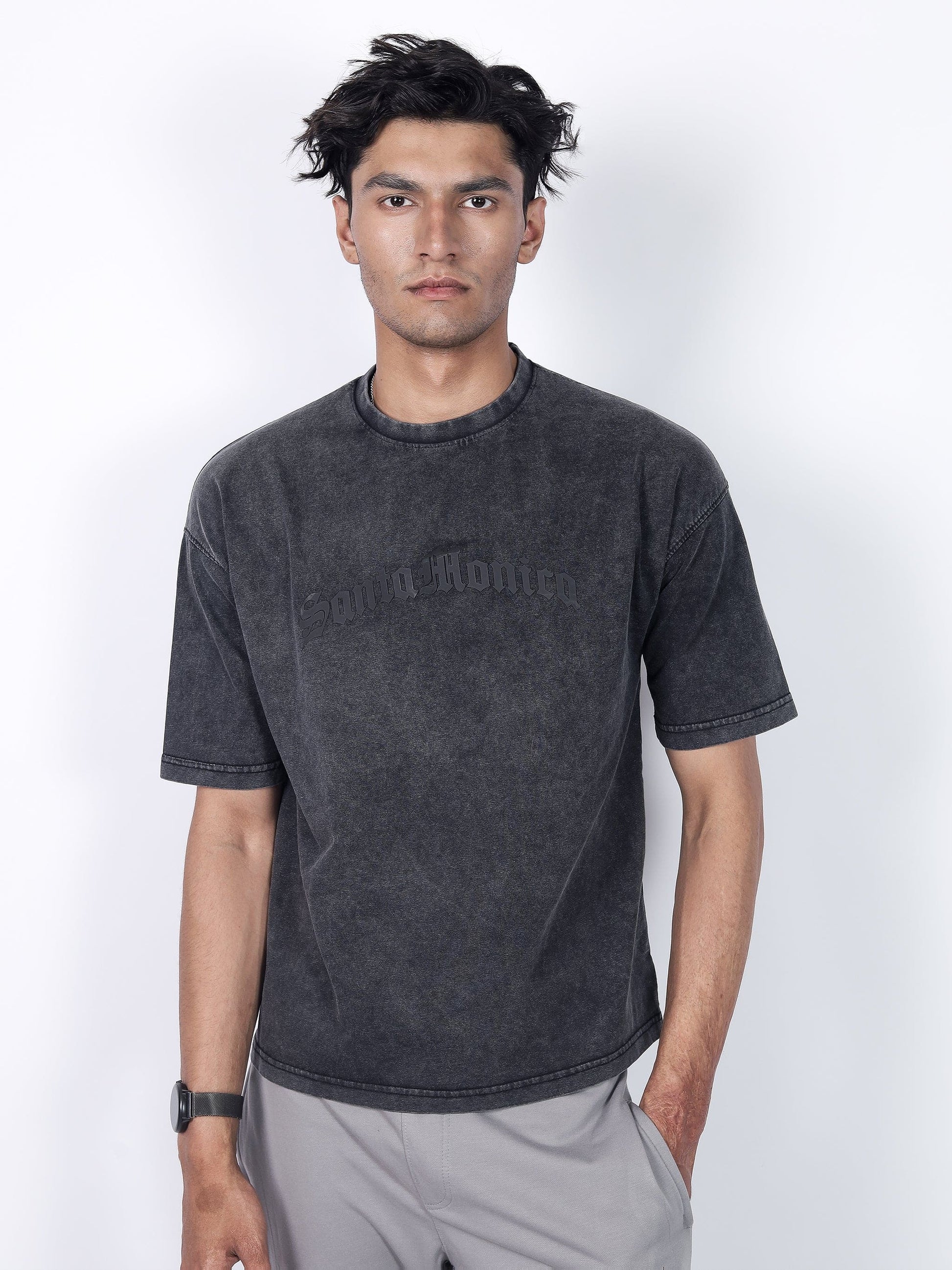 acid wash oversized tee for men in Pakistan