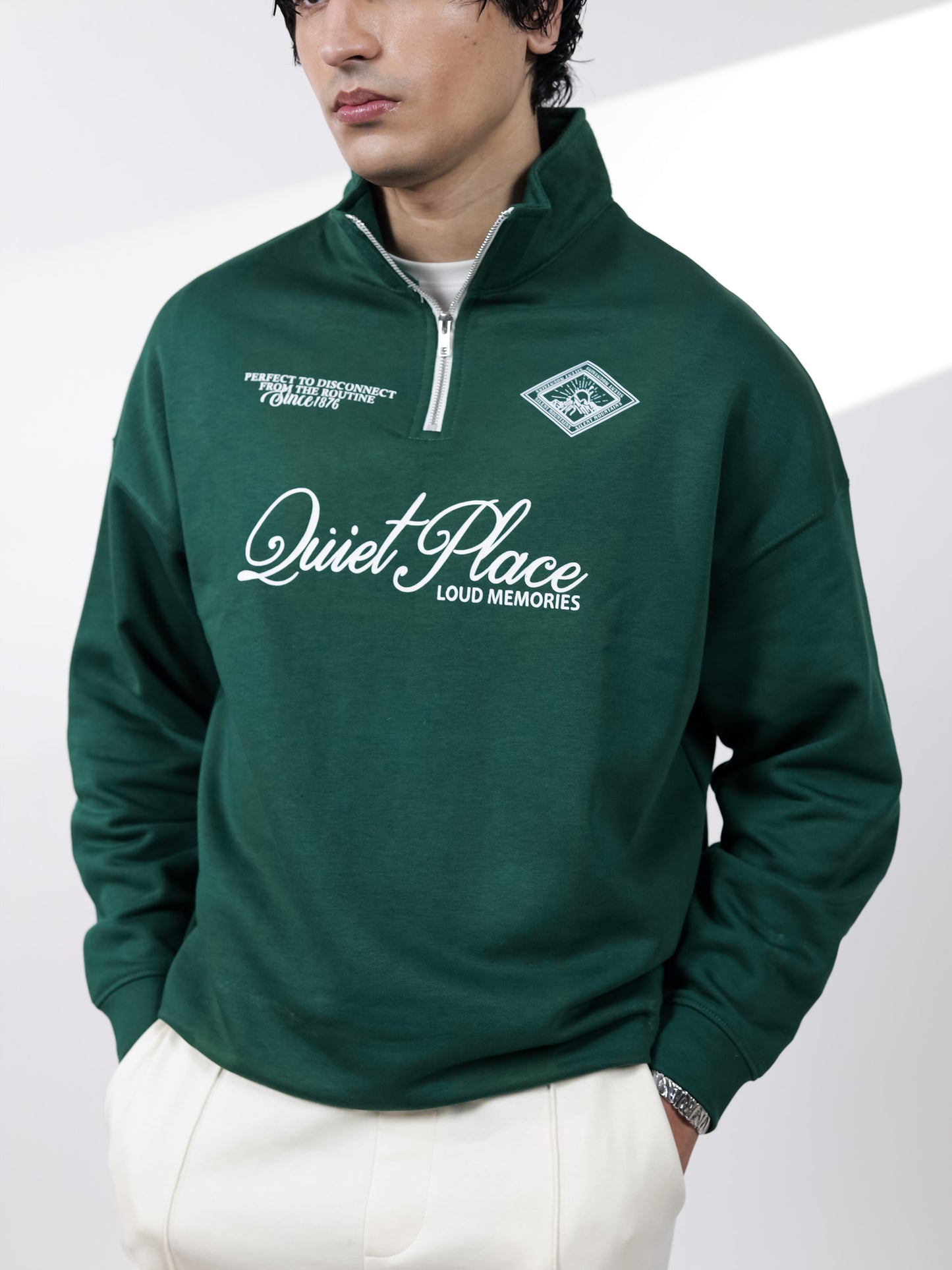 Green Quarter Zipper