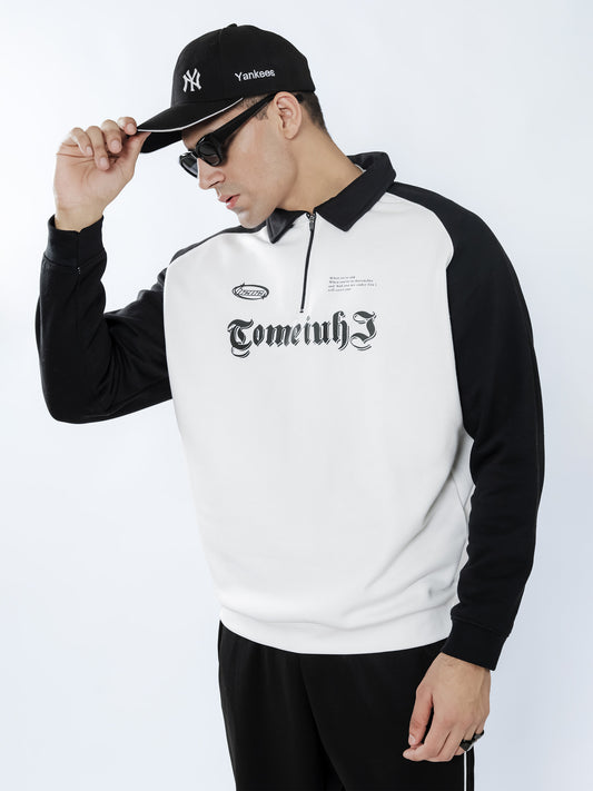 Black & White Quarter Zipper