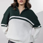 Green & Off White Sweater