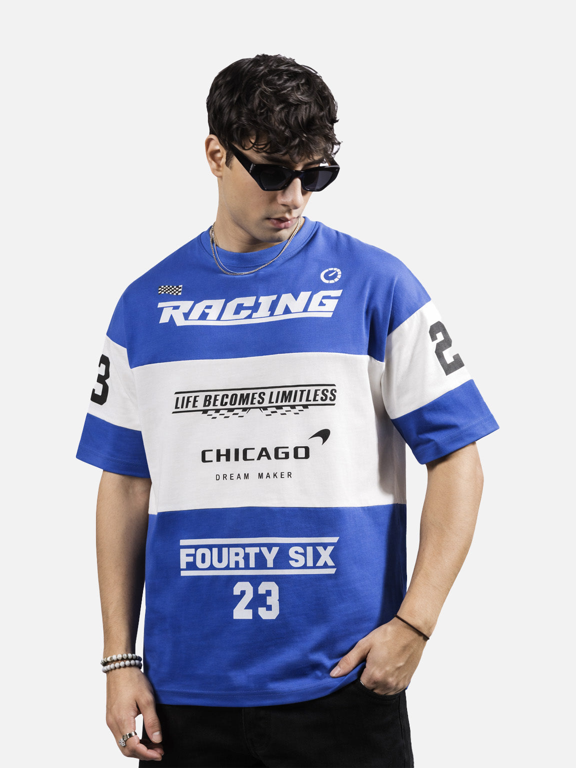 Royal Blue Racing Tee – Drap