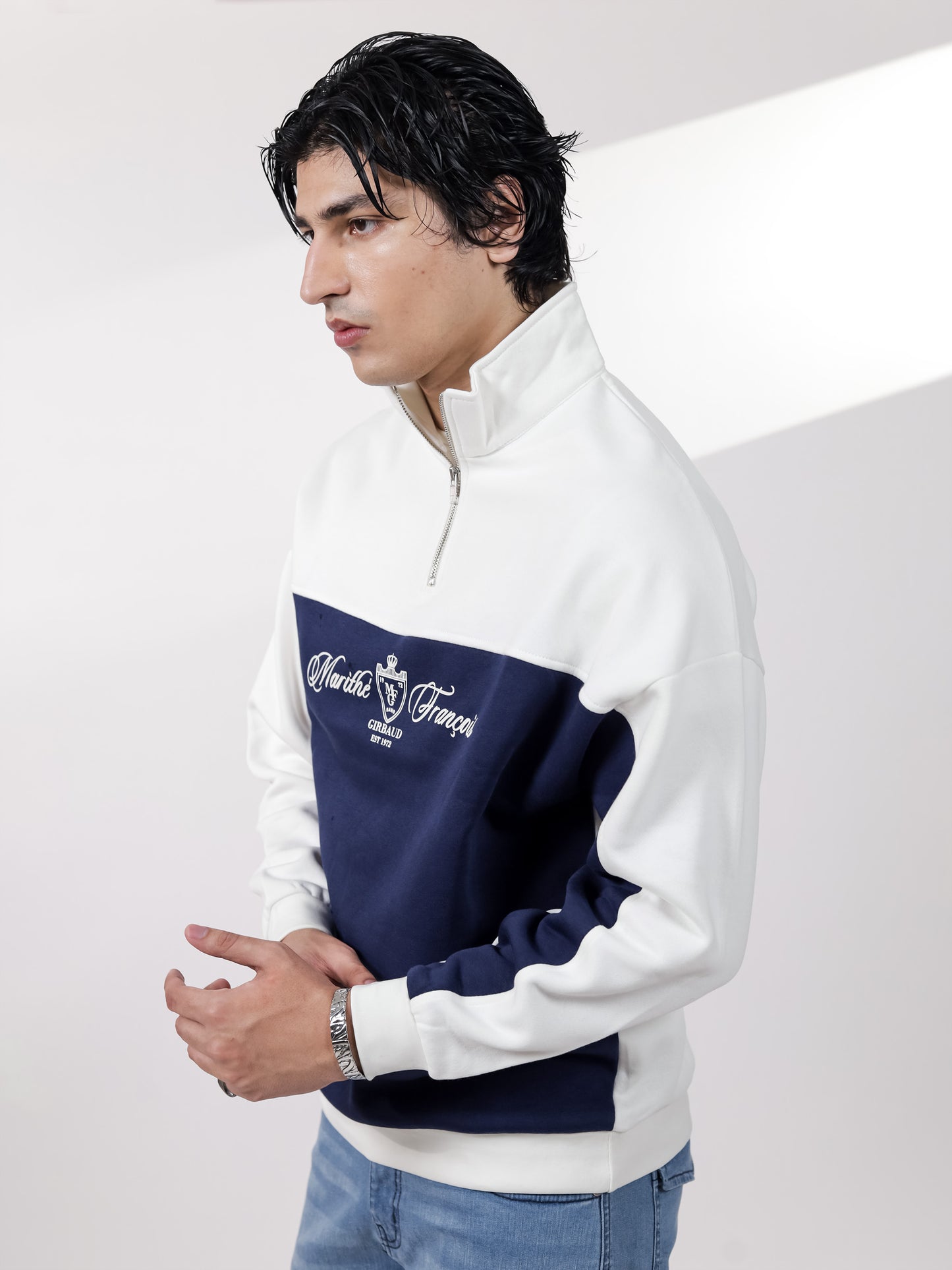 Blue Quarter Zipper