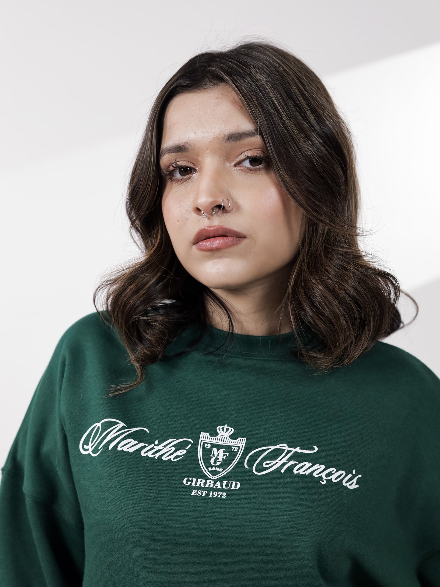 Royal Green Graphic Sweatshirt