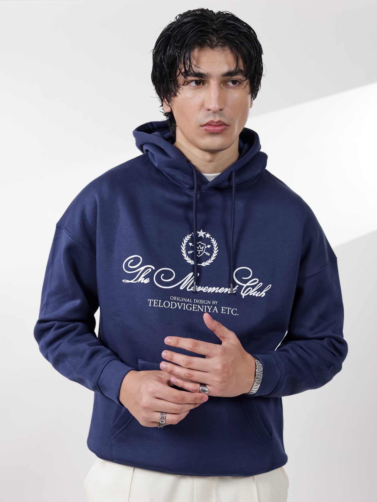 Navy Graphic Hoodie