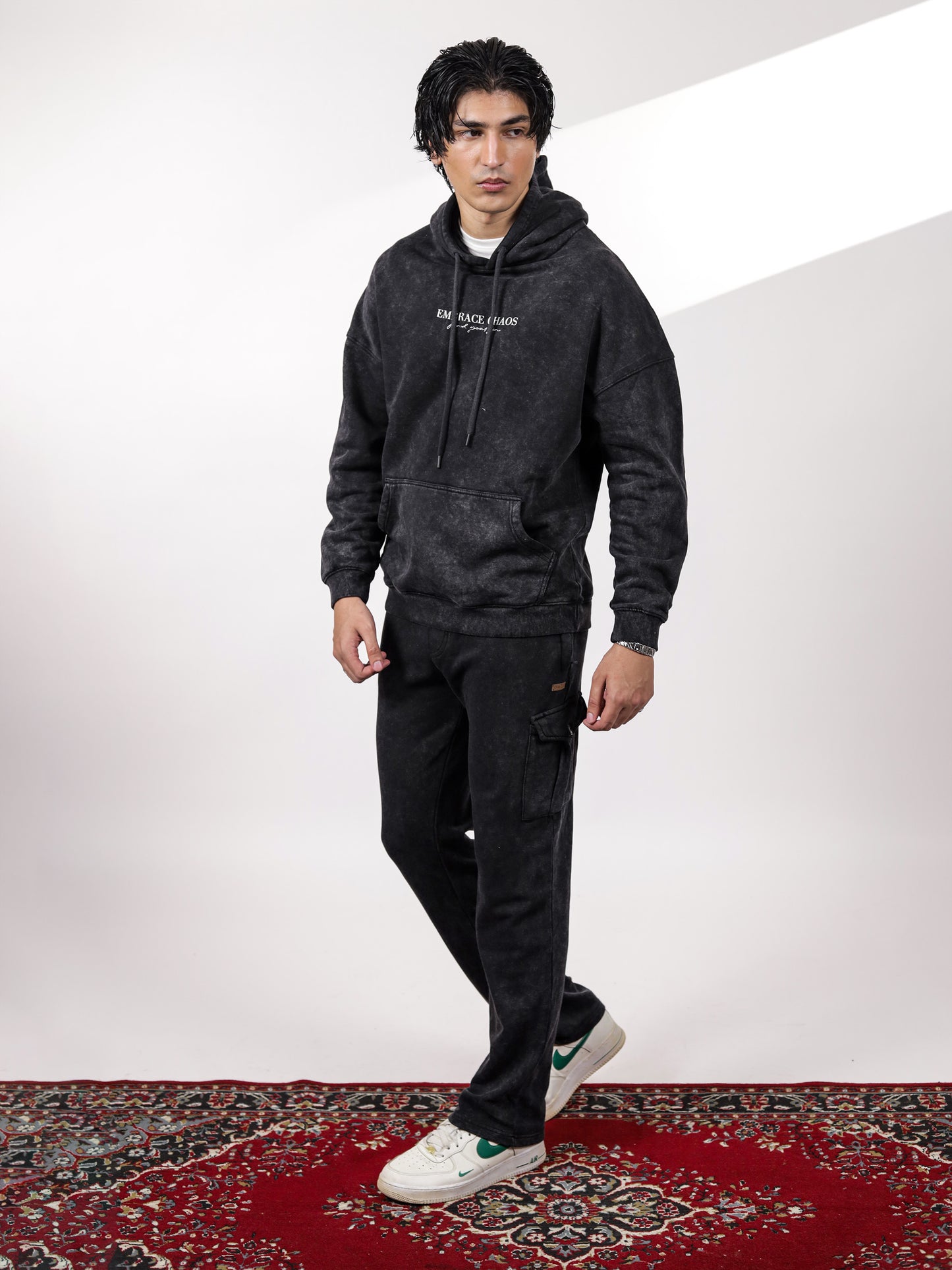 Acid Wash Graphic Hoodie