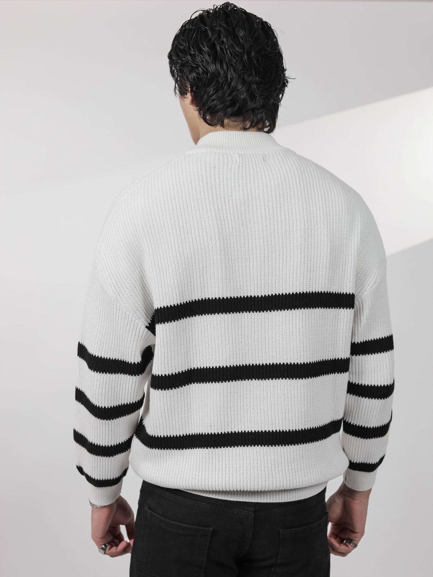 Black Striped Sweater