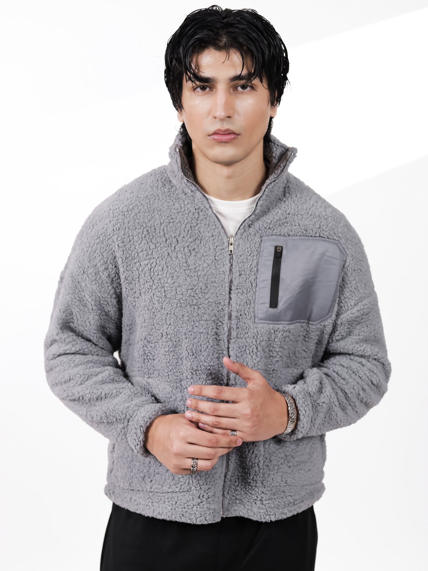 Grey Sherpa Jacket