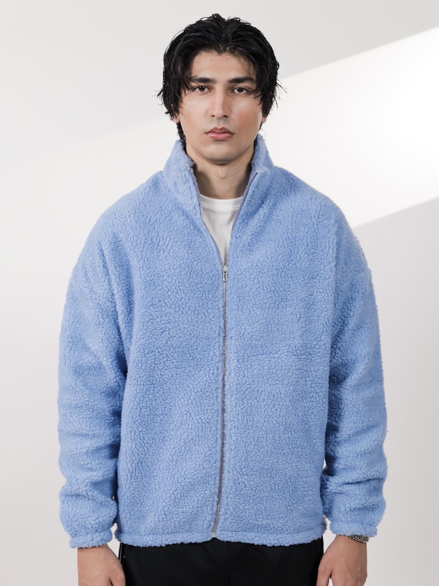 Sky Blue Sherpa Jacket