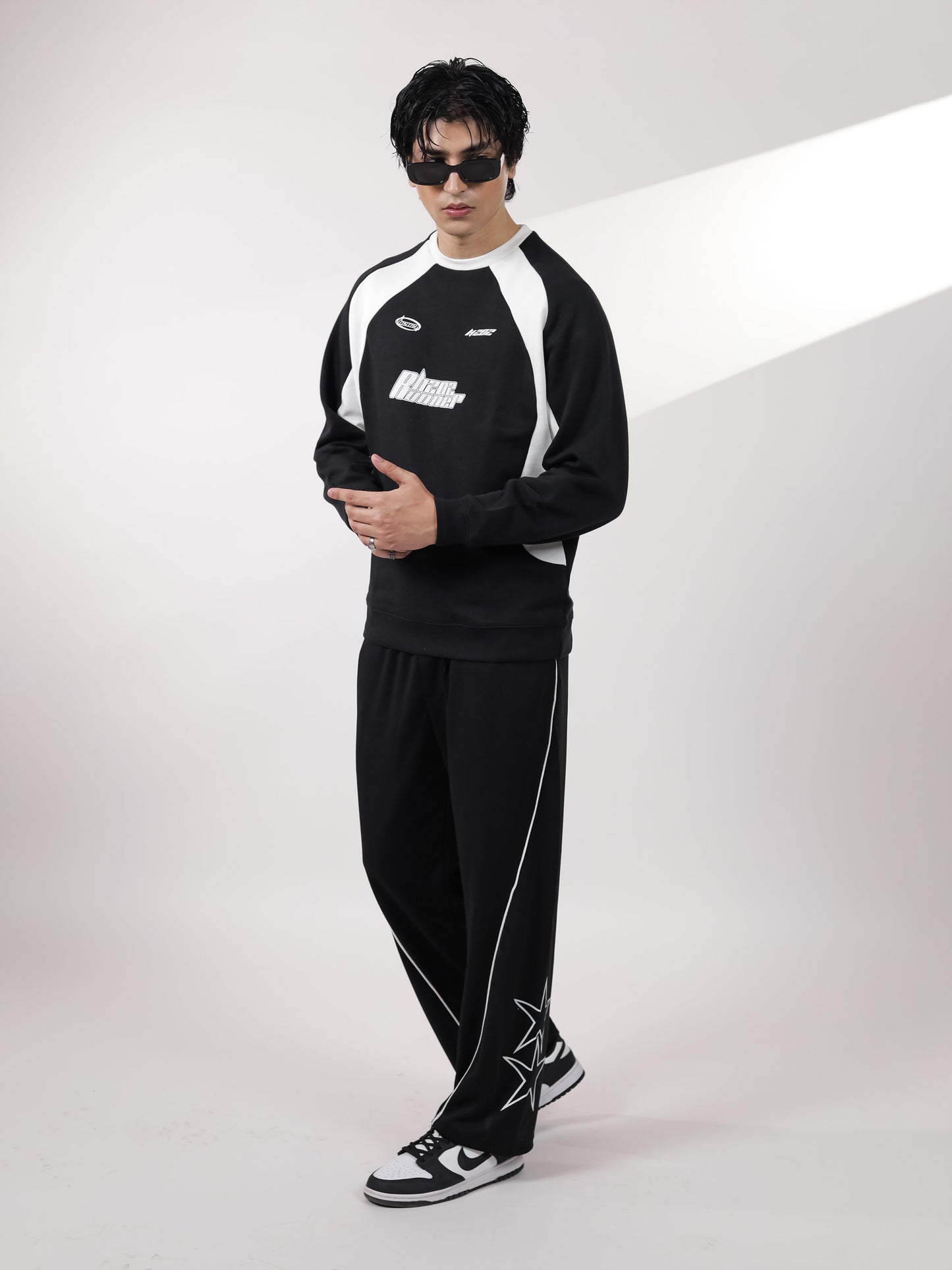 Black & White Racer Sweatshirt