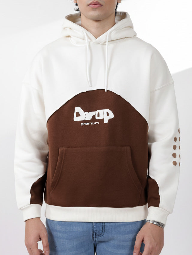 Brown & beige Hoodie