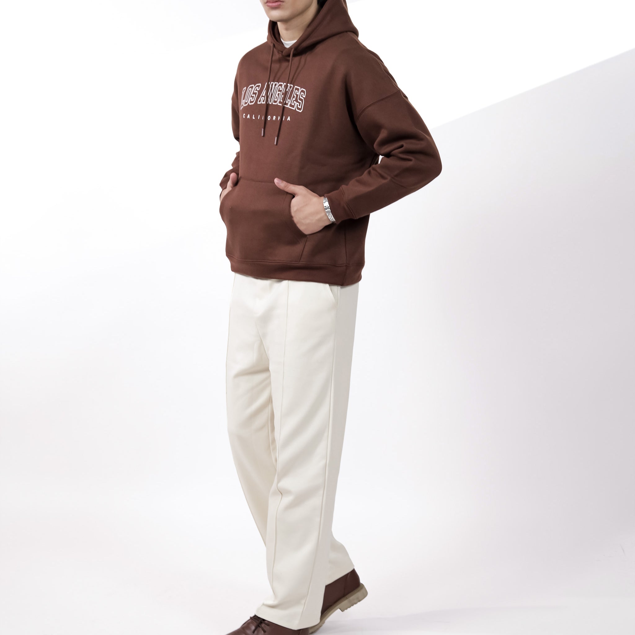 Brown & Off White CO-Ord Set