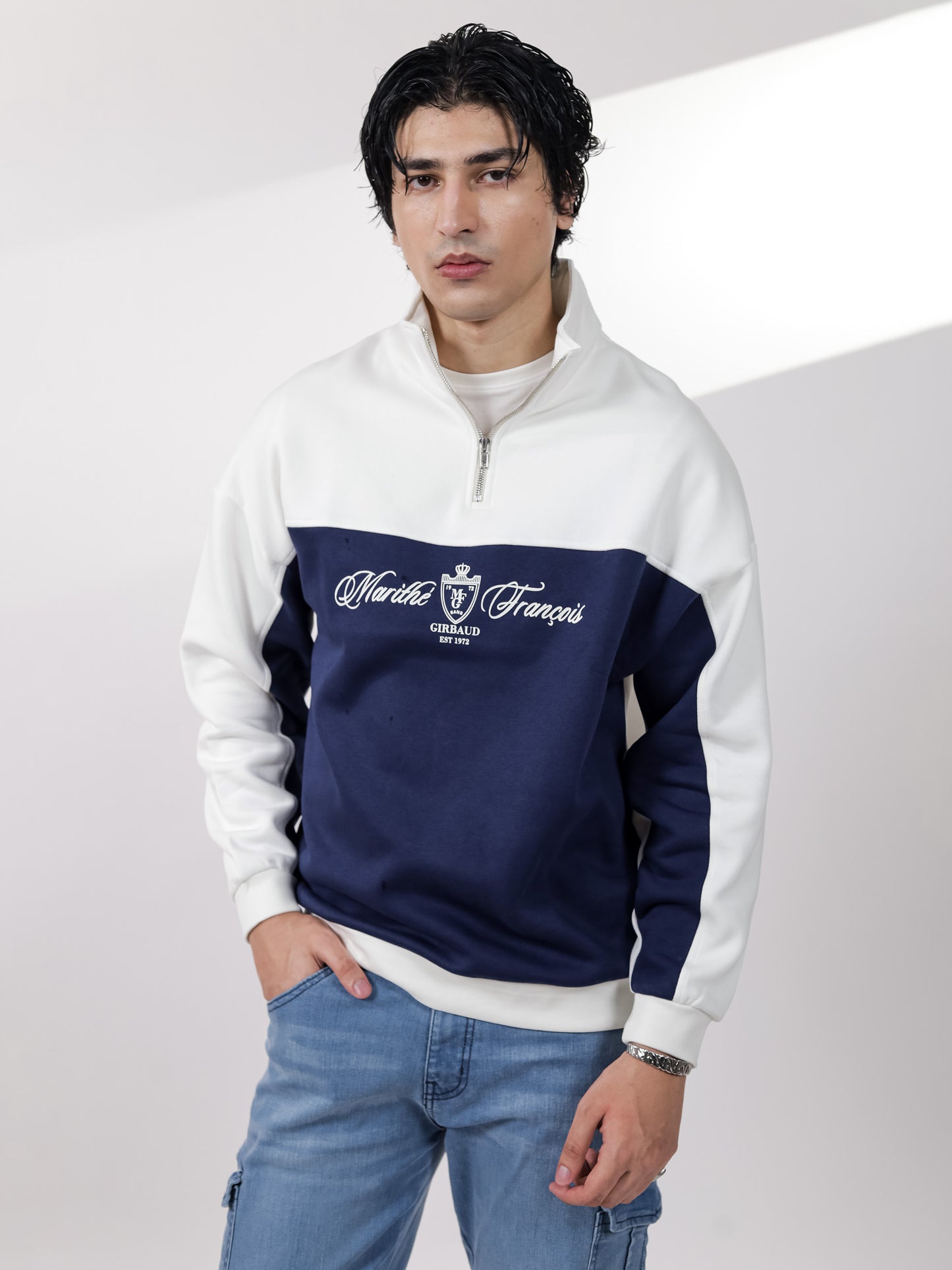 Blue Quarter Zipper