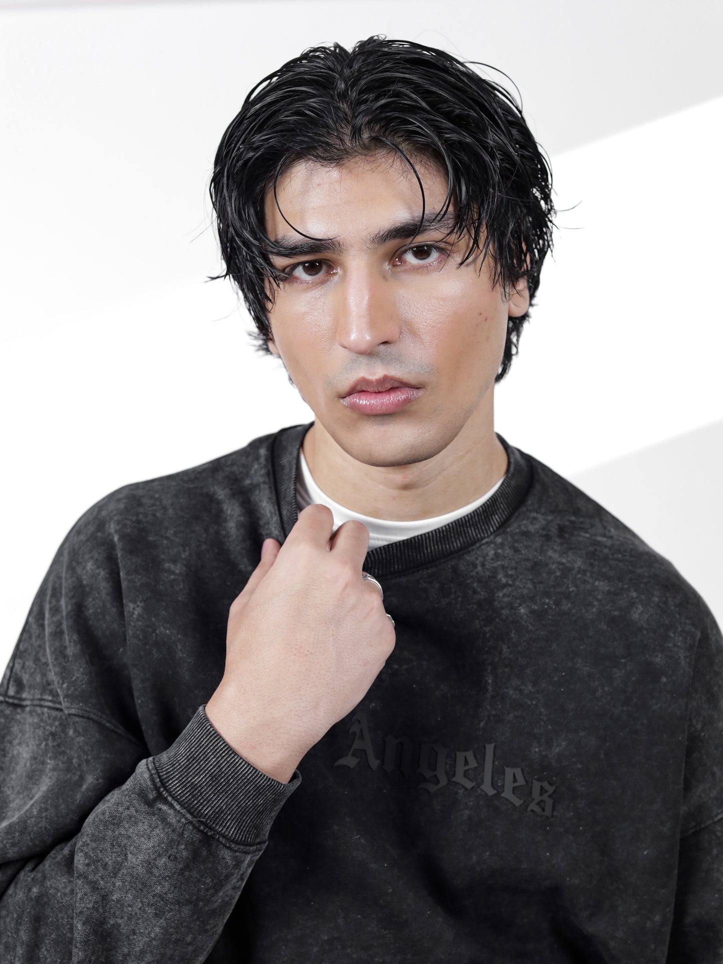 Acid Wash Graphic Sweatshirt