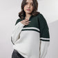 Green & Off White Sweater