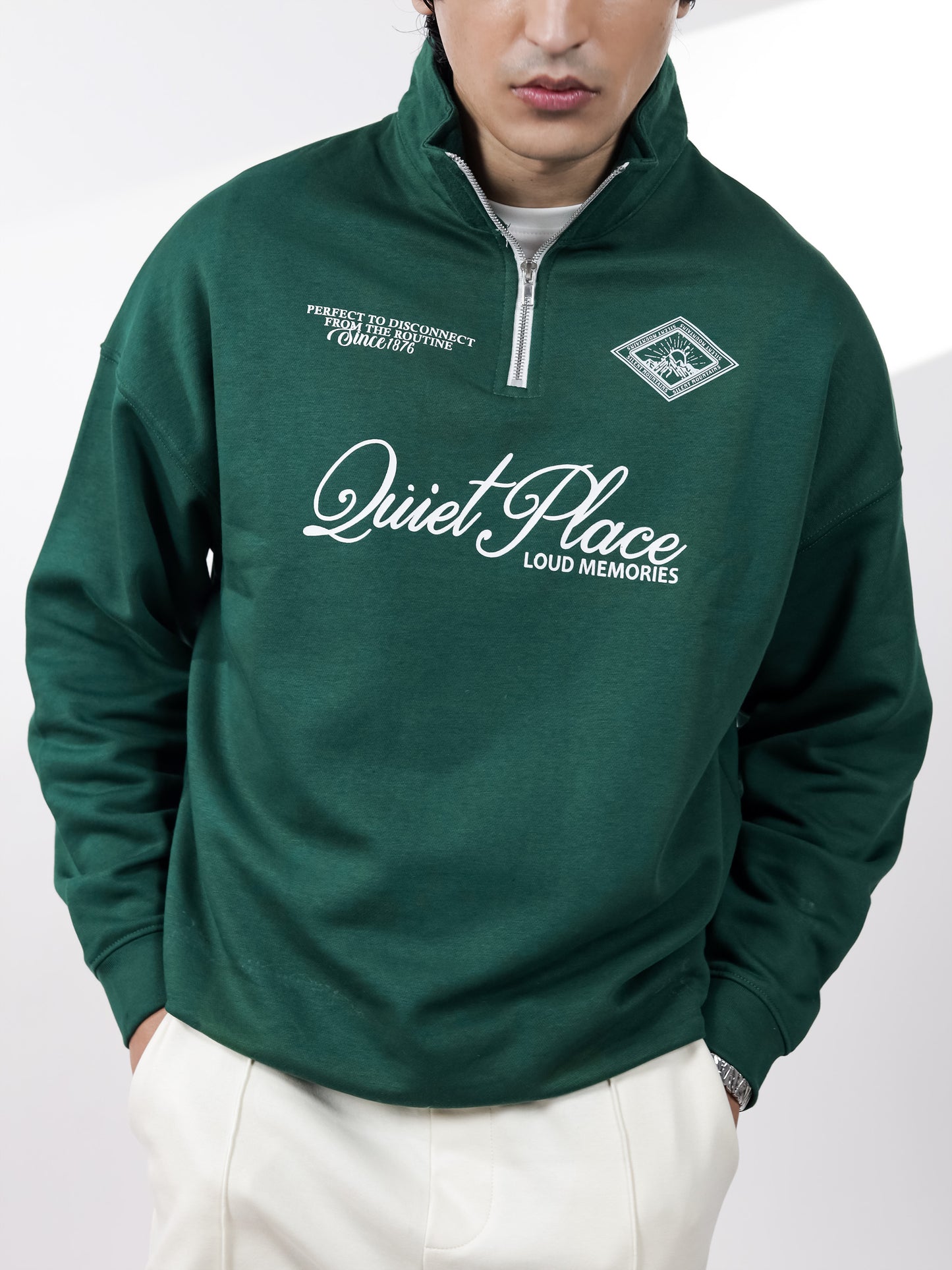 Green Quarter Zipper
