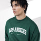 Green Oversize Graphic Sweatshirt
