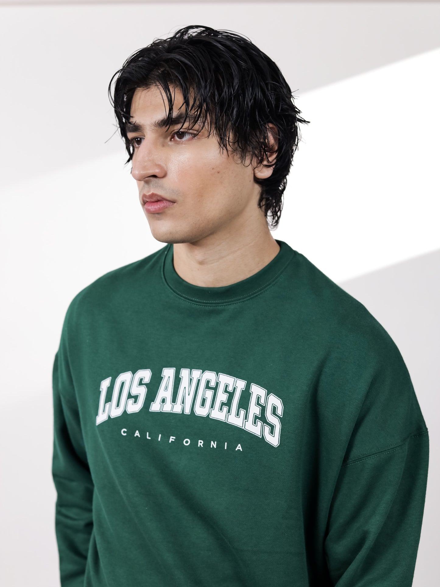 Green Oversize Graphic Sweatshirt