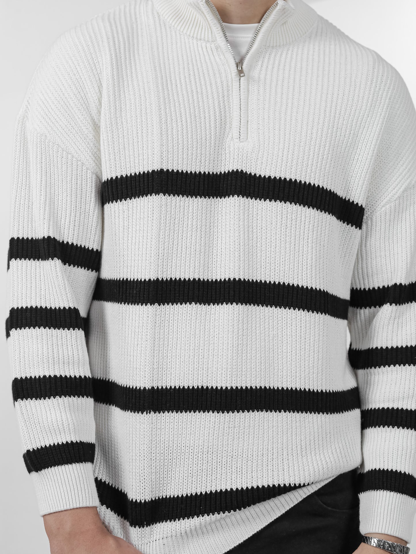 Black Striped Sweater