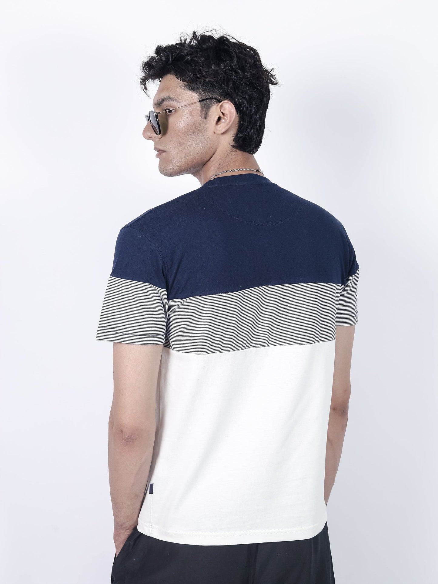Navy Chambray Pocket Tee