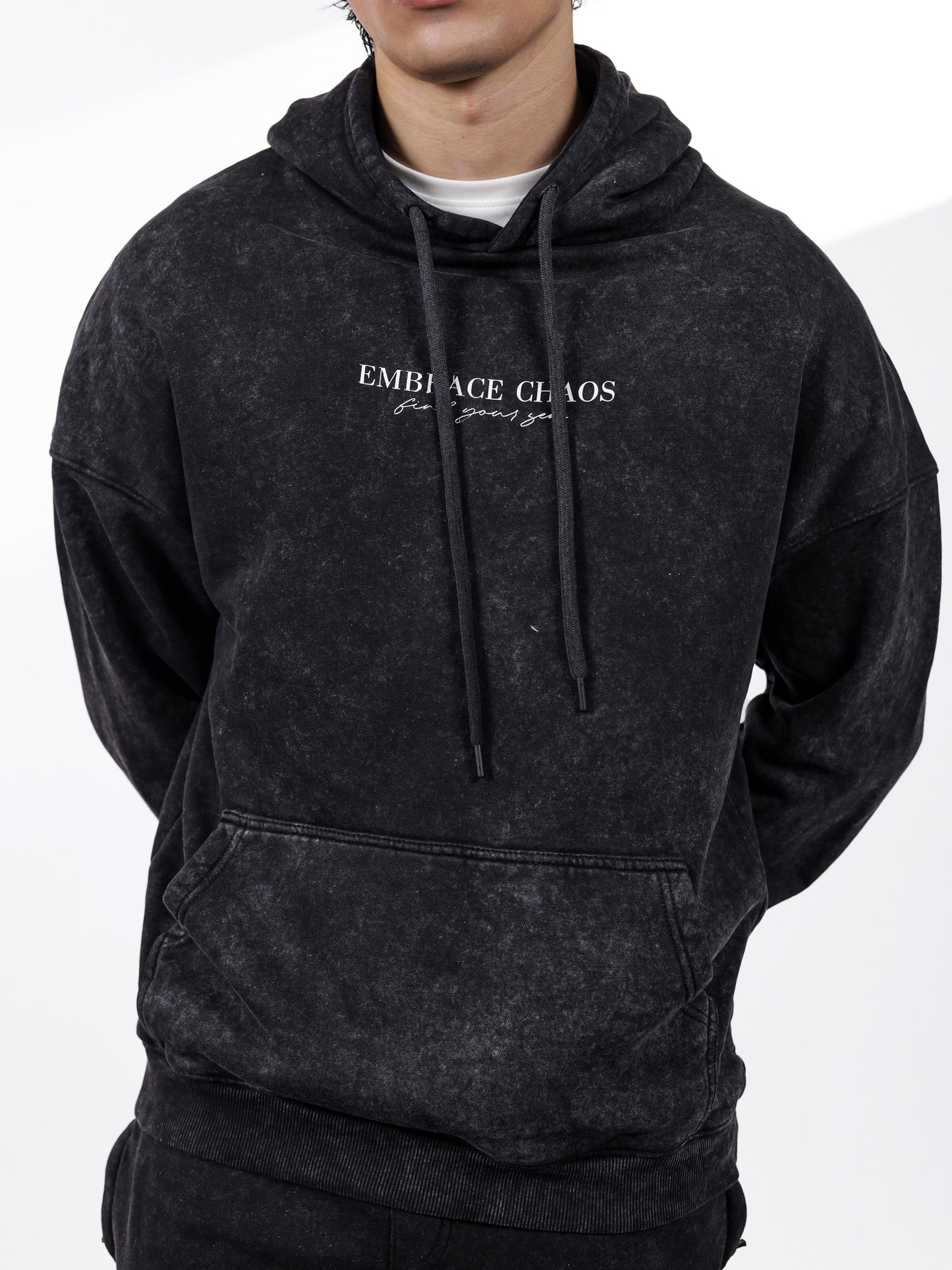 Acid Wash Graphic Hoodie
