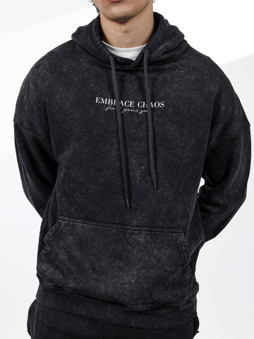 Acid Wash Graphic Hoodie