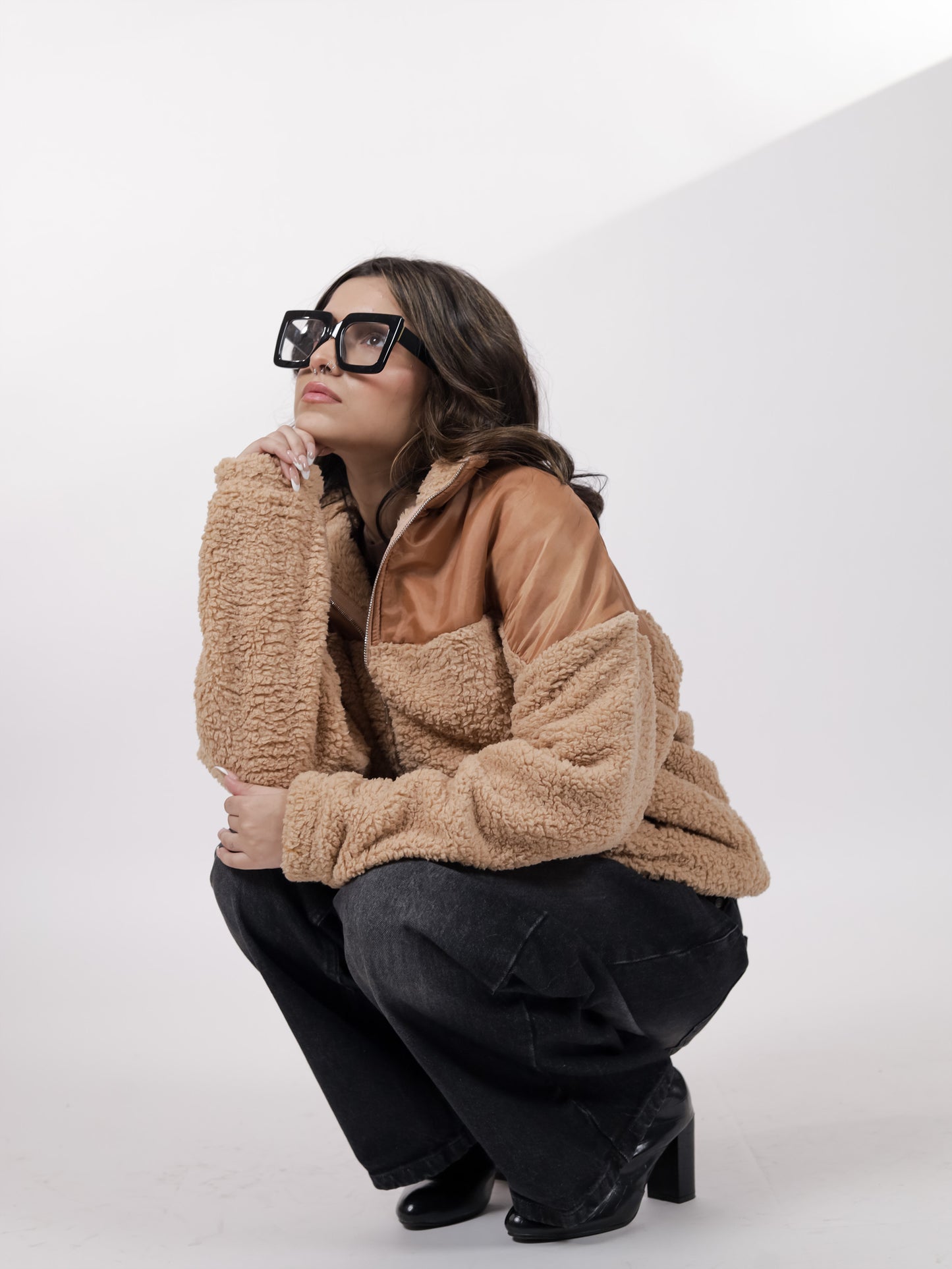 Beige Sherpa Jacket