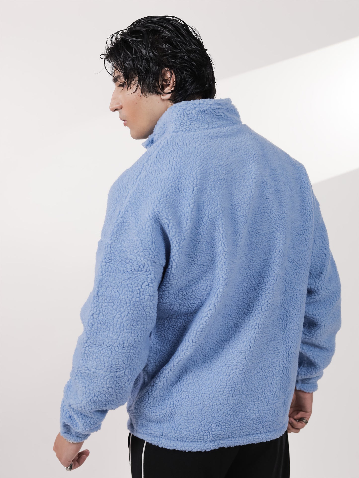 Sky Blue Sherpa Jacket