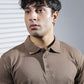 Brown Ribbed Polo