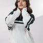 Green & Off White Sweater