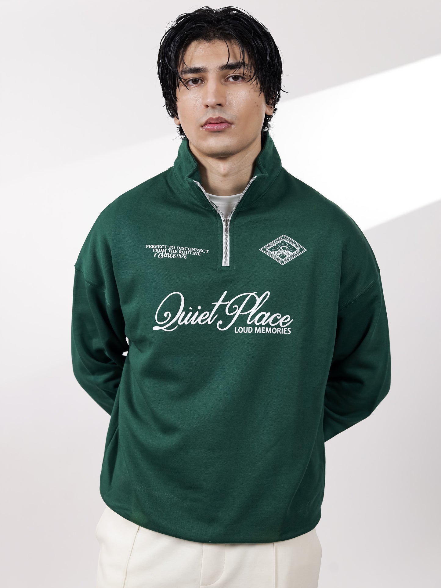 Green Quarter Zipper