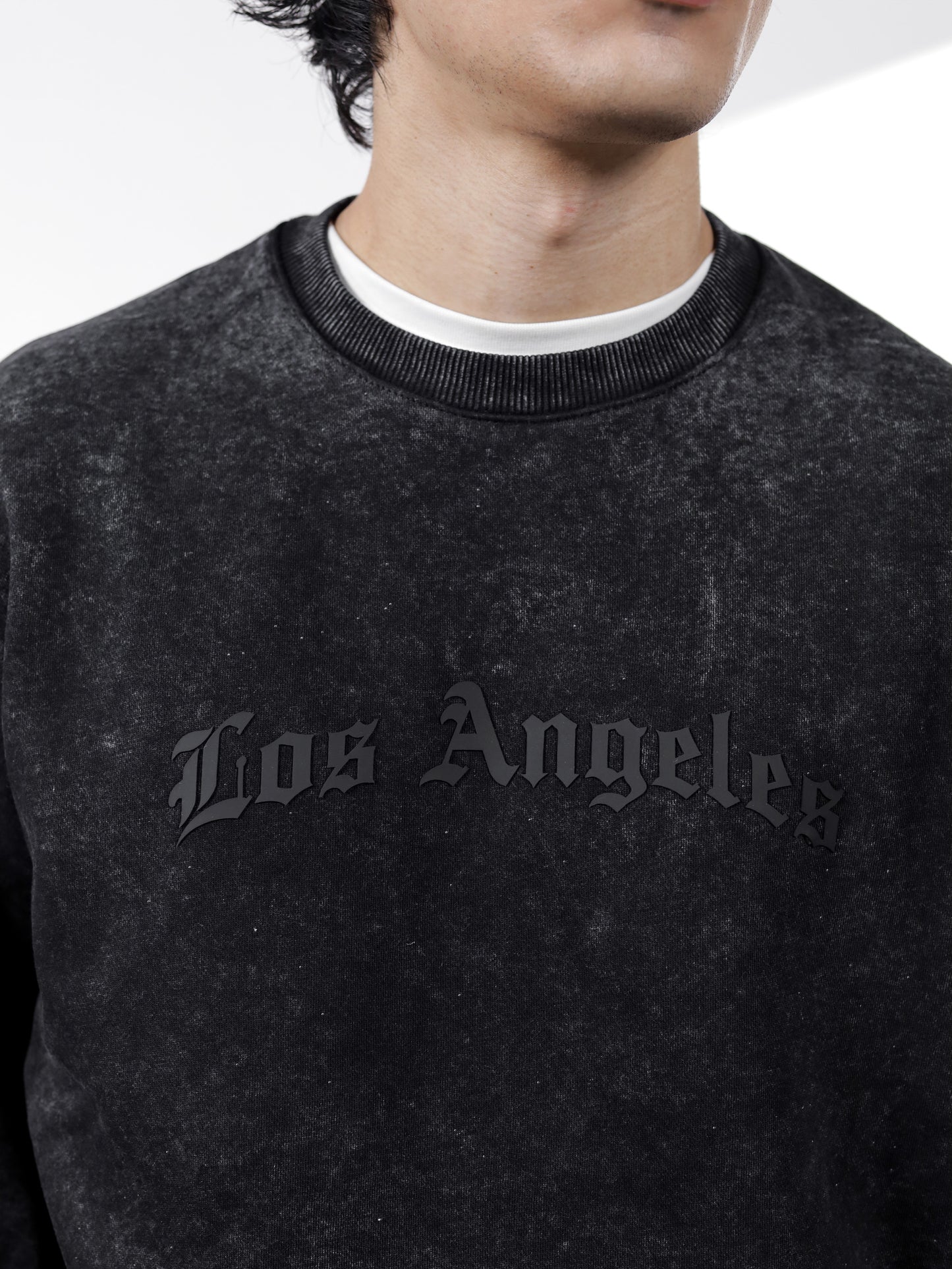 Acid Wash Graphic Sweatshirt