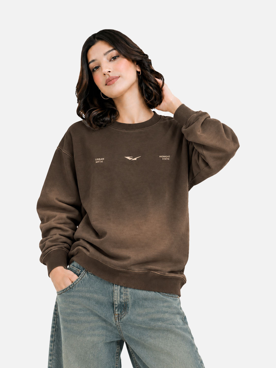 Brown Washed Sweatshirt