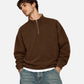 Brown Sherpa Half Zipper