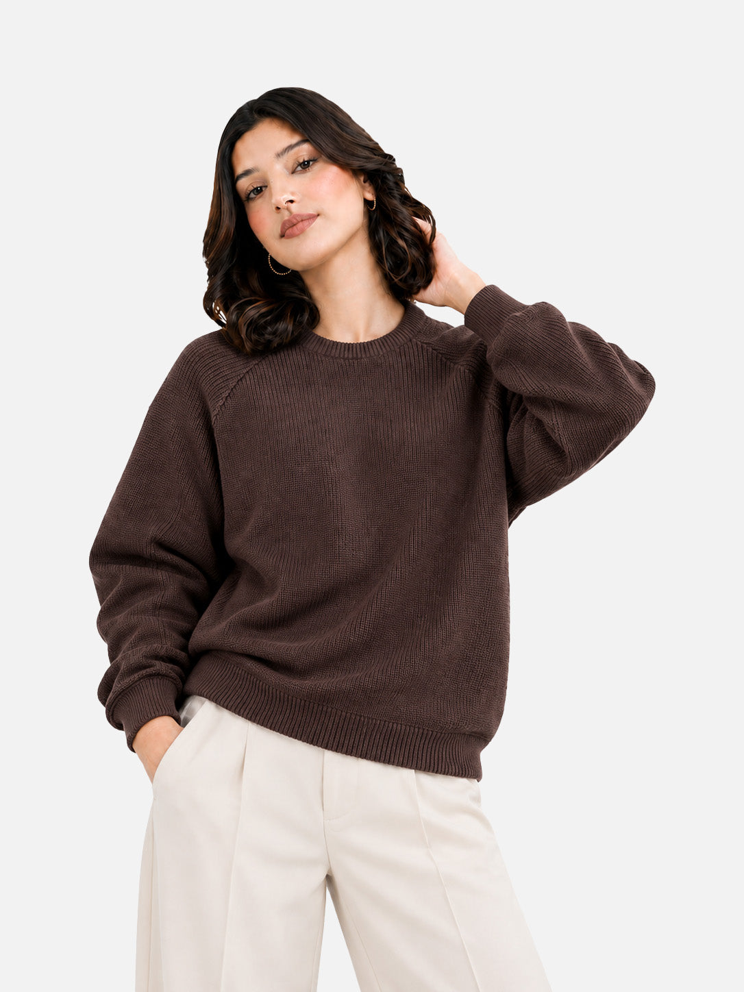 Brown Knitted Sweater